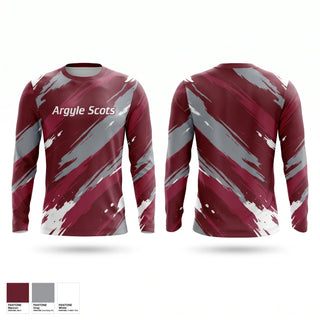 Long Sleeve Performance Shirt, Argyle Scots, Men's Basketball, Teamtime, Team time, sublimation, custom sports apparel, team uniforms, spirit wear, spiritwear, sports uniforms, custom shirts, team store, custom team store, fundraiser sports, apparel fundraiser