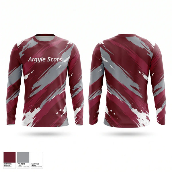 Long Sleeve Performance Shirt, Argyle Scots, Men's Basketball, Teamtime, Team time, sublimation, custom sports apparel, team uniforms, spirit wear, spiritwear, sports uniforms, custom shirts, team store, custom team store, fundraiser sports, apparel fundraiser