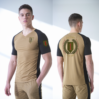 1st infantry division 88621490 Short Sleeve Performance Shirt - 4