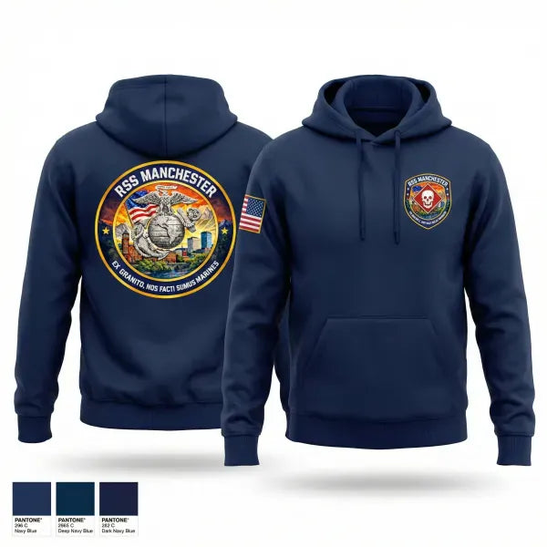 Hoodie, RSS Manchester, Marines, Teamtime, Team time, sublimation, custom sports apparel, team uniforms, spirit wear, spiritwear, sports uniforms, custom shirts, team store, custom team store, fundraiser sports, apparel fundraiser