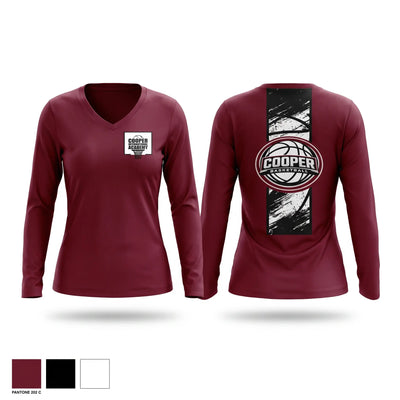 Cooper Academy Women's Long Sleeve V-neck Shirt - 1