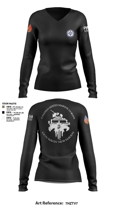 Maintenance Service Company 9999533 Women's Long Sleeve V-neck Shirt - 3
