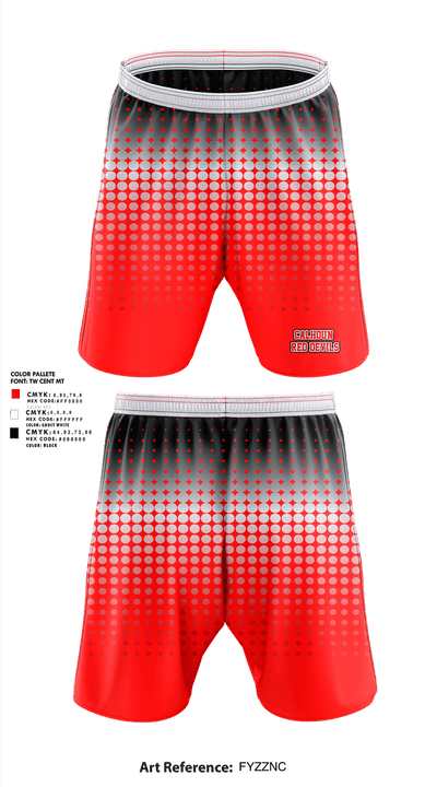 Calhoun Red Devils 7782534 Athletic Shorts With Pockets - 1
