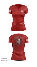 Bravo Company “Bulldogs” 31st Engineer Battalion 91447839 Women's Short Sleeve V-neck Shirt - 101