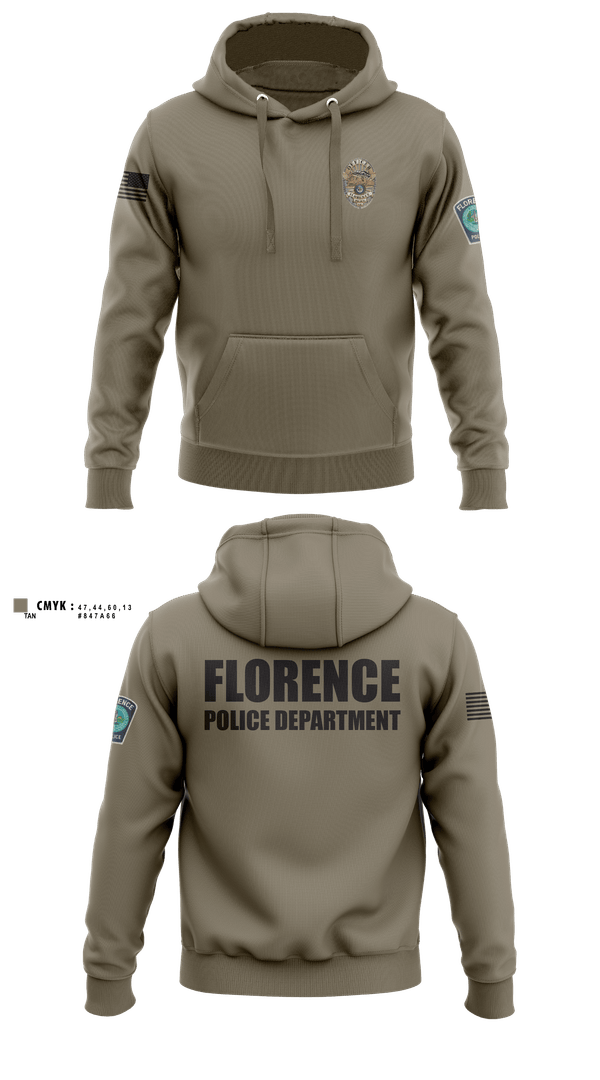 Hoodie, Florence Police Department, Police, Teamtime, Team time, sublimation, custom sports apparel, team uniforms, spirit wear, spiritwear, sports uniforms, custom shirts, team store, custom team store, fundraiser sports, apparel fundraiser