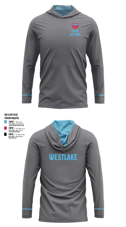 Long Sleeve Performance Shirt with hood, Jun Soccer AcademyShadow Ridge MS Staff, Men's Soccer, Teamtime, Team time, sublimation, custom sports apparel, team uniforms, spirit wear, spiritwear, sports uniforms, custom shirts, team store, custom team store, fundraiser sports, apparel fundraiser
