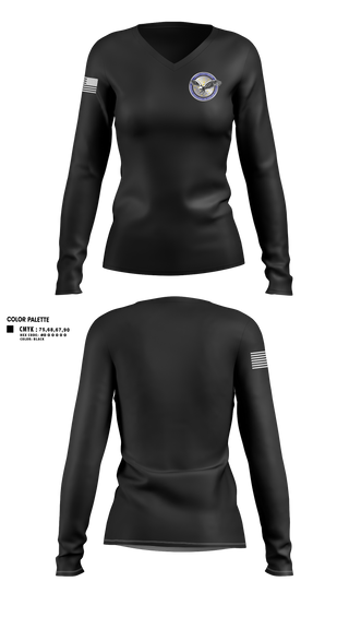 Womens Long Sleeve Vneck Shirt, Carroll County Emergency Communications, Police, Teamtime, Team time, sublimation, custom sports apparel, team uniforms, spirit wear, spiritwear, sports uniforms, custom shirts, team store, custom team store, fundraiser sports, apparel fundraiser