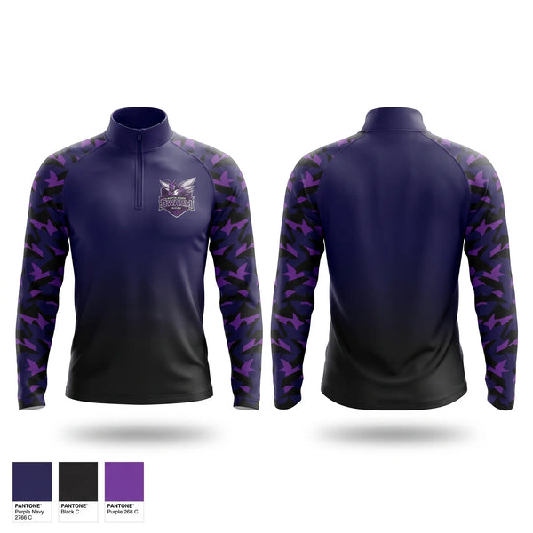 Quarter Zip Jacket, North Shore Swarm Rugby, Rugby, Teamtime, Team time, sublimation, custom sports apparel, team uniforms, spirit wear, spiritwear, sports uniforms, custom shirts, team store, custom team store, fundraiser sports, apparel fundraiser