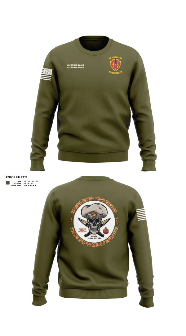 Crew Neck Sweatshirt, 3/7, Marines, Teamtime, Team time, sublimation, custom sports apparel, team uniforms, spirit wear, spiritwear, sports uniforms, custom shirts, team store, custom team store, fundraiser sports, apparel fundraiser