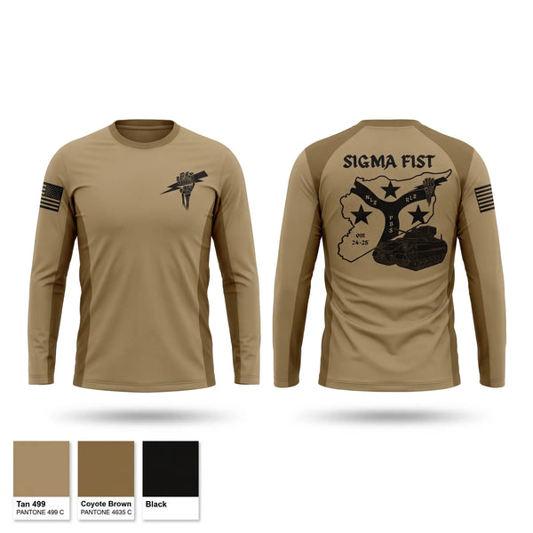 Long Sleeve Performance Shirt, 1/115th FA HHB DET 1, Army, Teamtime, Team time, sublimation, custom sports apparel, team uniforms, spirit wear, spiritwear, sports uniforms, custom shirts, team store, custom team store, fundraiser sports, apparel fundraiser