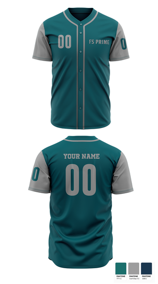 Full Button Baseball Jersey, FS PRIME, Baseball, Teamtime, Team time, sublimation, custom sports apparel, team uniforms, spirit wear, spiritwear, sports uniforms, custom shirts, team store, custom team store, fundraiser sports, apparel fundraiser