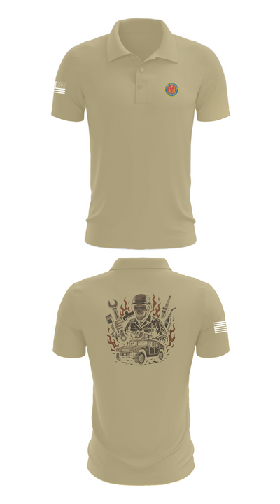 4th Combat Engineer Battalion A Co 69911625 Short Sleeve Performance Polo - 87