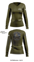 Combat Cajun Women's Long Sleeve V-neck Shirt - 9