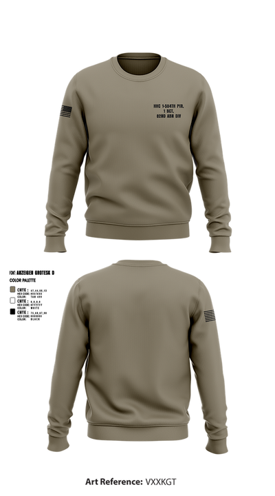 HHC 1-504TH PIR, 1 BCT, 82ND ABN DIV 37932169 Crew Neck Sweatshirt - 3
