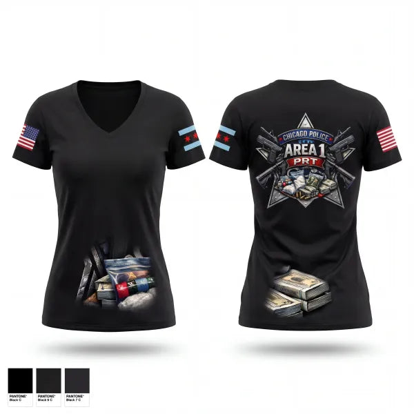 Womens Short Sleeve Vneck Shirt, Priority Response Team, Police, Teamtime, Team time, sublimation, custom sports apparel, team uniforms, spirit wear, spiritwear, sports uniforms, custom shirts, team store, custom team store, fundraiser sports, apparel fundraiser