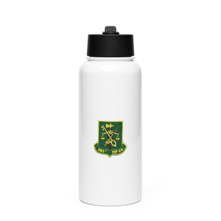 981st Military Police Company Stainless Steel Water Bottle with a Straw Lid