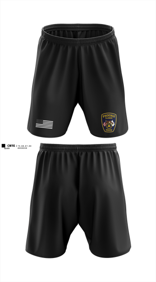 Athletic Shorts With Pockets, Phoenix Police Department, Police, Teamtime, Team time, sublimation, custom sports apparel, team uniforms, spirit wear, spiritwear, sports uniforms, custom shirts, team store, custom team store, fundraiser sports, apparel fundraiser