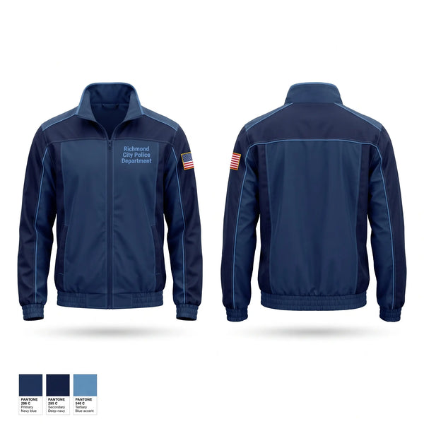Windbreaker, Richmond City Police Department, Police, Teamtime, Team time, sublimation, custom sports apparel, team uniforms, spirit wear, spiritwear, sports uniforms, custom shirts, team store, custom team store, fundraiser sports, apparel fundraiser
