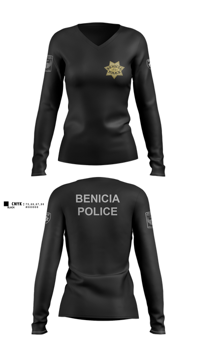 Bpd mff 81135894 Women's Long Sleeve V-neck Shirt - 1