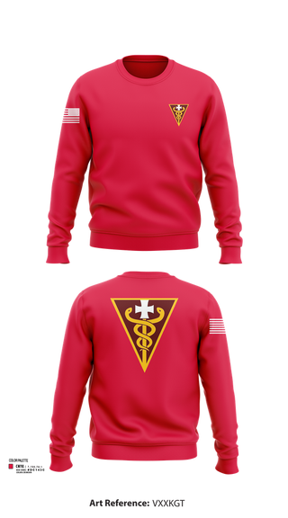Crew Neck Sweatshirt, 3D THEATER MEDICAL COMMAND, , Teamtime, Team time, sublimation, custom sports apparel, team uniforms, spirit wear, spiritwear, sports uniforms, custom shirts, team store, custom team store, fundraiser sports, apparel fundraiser