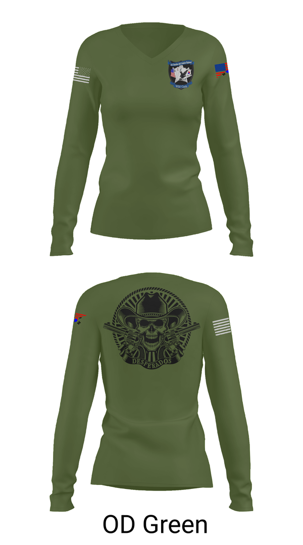 Womens Long Sleeve Vneck Shirt, Desperados, , Teamtime, Team time, sublimation, custom sports apparel, team uniforms, spirit wear, spiritwear, sports uniforms, custom shirts, team store, custom team store, fundraiser sports, apparel fundraiser