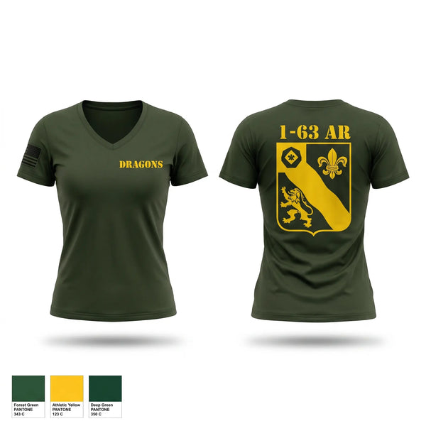 Womens Short Sleeve Vneck Shirt, 1-63 AR, 2 ABCT, 1 ID, Army, Teamtime, Team time, sublimation, custom sports apparel, team uniforms, spirit wear, spiritwear, sports uniforms, custom shirts, team store, custom team store, fundraiser sports, apparel fundraiser