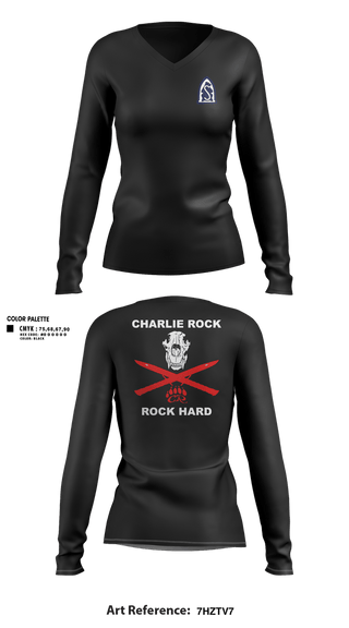 Womens Long Sleeve Vneck Shirt, C Co, 4-31 IN BN, Army, Teamtime, Team time, sublimation, custom sports apparel, team uniforms, spirit wear, spiritwear, sports uniforms, custom shirts, team store, custom team store, fundraiser sports, apparel fundraiser