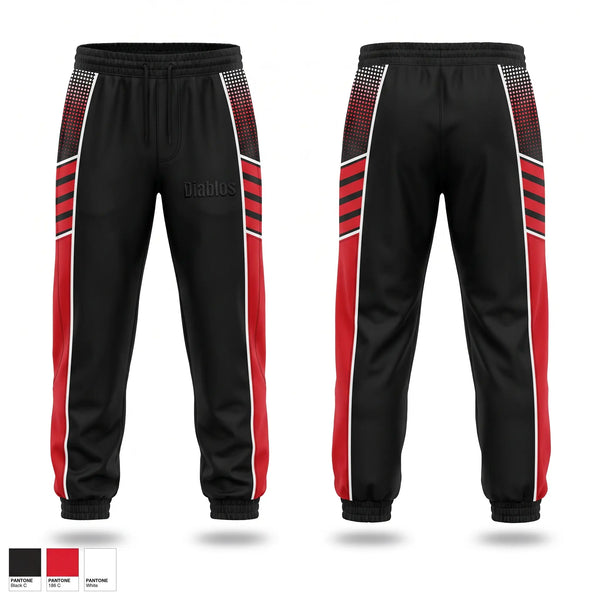 Sweatpants, Diablos, Baseball, Teamtime, Team time, sublimation, custom sports apparel, team uniforms, spirit wear, spiritwear, sports uniforms, custom shirts, team store, custom team store, fundraiser sports, apparel fundraiser