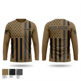 Long Sleeve Performance Shirt, 608 ACOMS, Air Force, Teamtime, Team time, sublimation, custom sports apparel, team uniforms, spirit wear, spiritwear, sports uniforms, custom shirts, team store, custom team store, fundraiser sports, apparel fundraiser