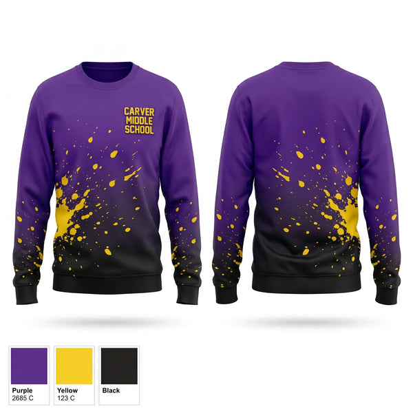 Crew Neck Sweatshirt, CARVER MIDDLE SCHOOL, , Teamtime, Team time, sublimation, custom sports apparel, team uniforms, spirit wear, spiritwear, sports uniforms, custom shirts, team store, custom team store, fundraiser sports, apparel fundraiser