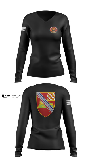 Womens Long Sleeve Vneck Shirt, 509th FSC, Army, Teamtime, Team time, sublimation, custom sports apparel, team uniforms, spirit wear, spiritwear, sports uniforms, custom shirts, team store, custom team store, fundraiser sports, apparel fundraiser