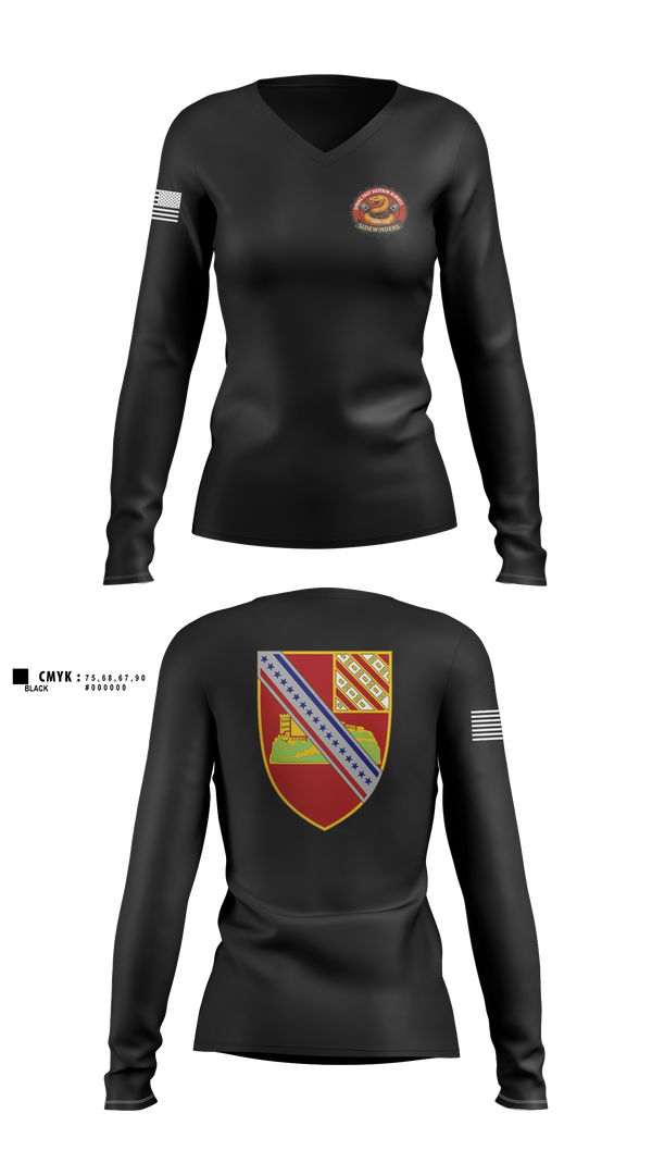 Womens Long Sleeve Vneck Shirt, 509th FSC, Army, Teamtime, Team time, sublimation, custom sports apparel, team uniforms, spirit wear, spiritwear, sports uniforms, custom shirts, team store, custom team store, fundraiser sports, apparel fundraiser