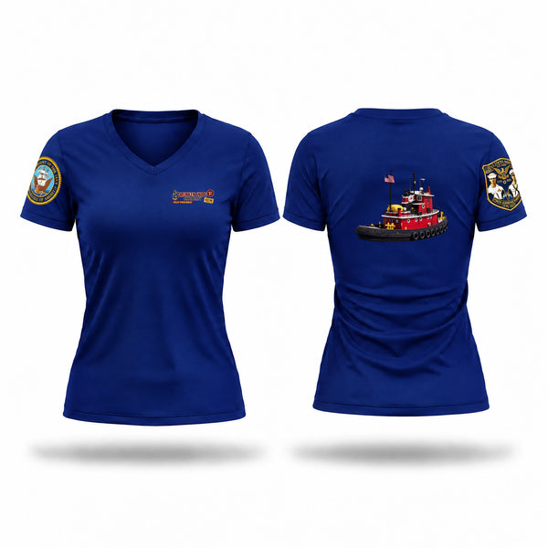 Womens Short Sleeve Vneck Shirt, SERVICE CRAFT GROTON CT, Navy, Teamtime, Team time, sublimation, custom sports apparel, team uniforms, spirit wear, spiritwear, sports uniforms, custom shirts, team store, custom team store, fundraiser sports, apparel fundraiser