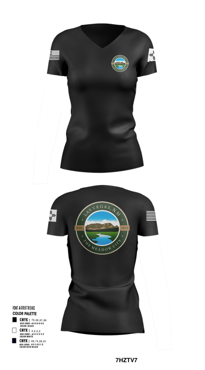 Las Vegas 60845219 Women's Short Sleeve V-neck Shirt - 11