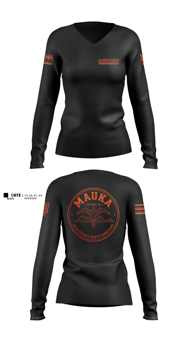Womens Long Sleeve Vneck Shirt, MAUKA TRADING CO., Police, Teamtime, Team time, sublimation, custom sports apparel, team uniforms, spirit wear, spiritwear, sports uniforms, custom shirts, team store, custom team store, fundraiser sports, apparel fundraiser