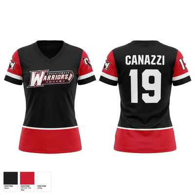 Warriors Women's Short Sleeve V-neck Shirt - 1