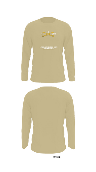 Long Sleeve Performance Shirt, A Troop, 1st squadron-299th Calvary Regiment, , Teamtime, Team time, sublimation, custom sports apparel, team uniforms, spirit wear, spiritwear, sports uniforms, custom shirts, team store, custom team store, fundraiser sports, apparel fundraiser