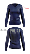 Sacramento Police Marine Unit Women's Long Sleeve V-neck Shirt - 6
