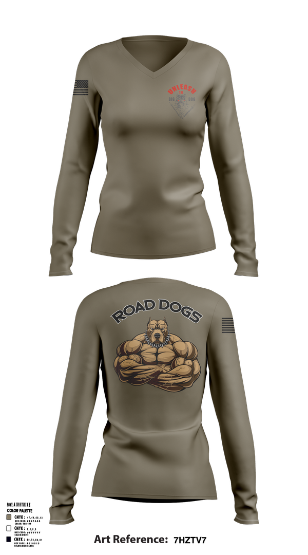 Womens Long Sleeve Vneck Shirt, Road Dogs, Police, Teamtime, Team time, sublimation, custom sports apparel, team uniforms, spirit wear, spiritwear, sports uniforms, custom shirts, team store, custom team store, fundraiser sports, apparel fundraiser