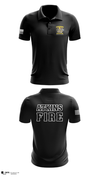 Short Sleeve Performance Polo, Atkins Volunteer Fire Department, Fire Department, Teamtime, Team time, sublimation, custom sports apparel, team uniforms, spirit wear, spiritwear, sports uniforms, custom shirts, team store, custom team store, fundraiser sports, apparel fundraiser
