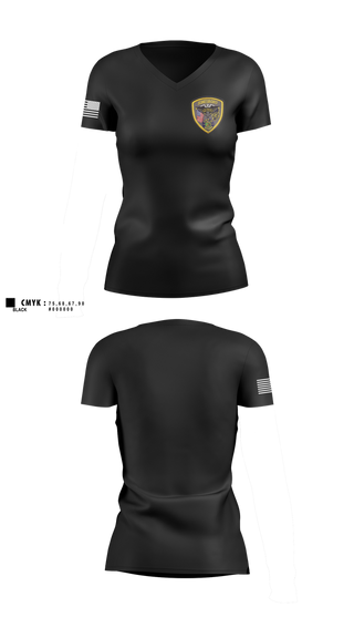 Womens Short Sleeve Vneck Shirt, Jonesboro Police Department, Police, Teamtime, Team time, sublimation, custom sports apparel, team uniforms, spirit wear, spiritwear, sports uniforms, custom shirts, team store, custom team store, fundraiser sports, apparel fundraiser