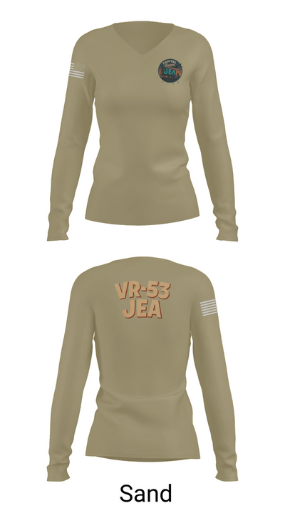 VR-53 68911207 Women's Long Sleeve V-neck Shirt - 92