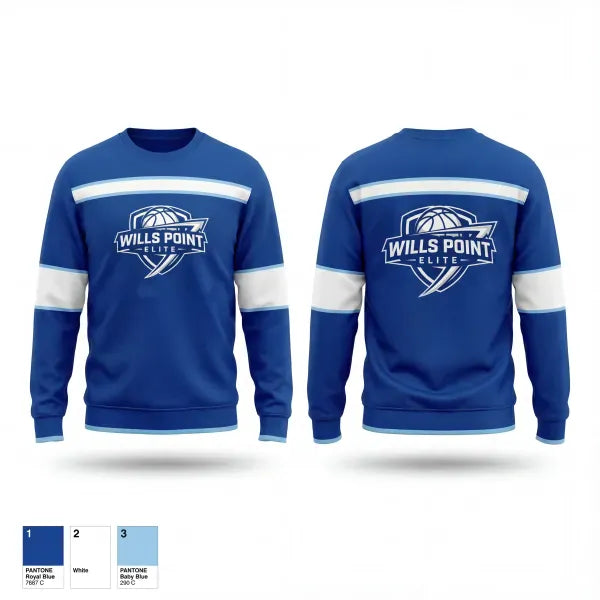 Crew Neck Sweatshirt, Wills Point Elite, Men's Basketball, Teamtime, Team time, sublimation, custom sports apparel, team uniforms, spirit wear, spiritwear, sports uniforms, custom shirts, team store, custom team store, fundraiser sports, apparel fundraiser