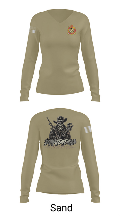 501st BSB, B Company 7979592 Women's Long Sleeve V-neck Shirt - 97