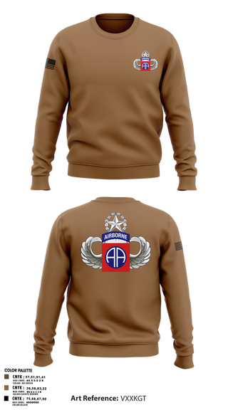 Crew Neck Sweatshirt, HHC 82nd ABN Division, , Teamtime, Team time, sublimation, custom sports apparel, team uniforms, spirit wear, spiritwear, sports uniforms, custom shirts, team store, custom team store, fundraiser sports, apparel fundraiser