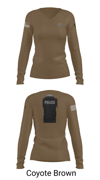 Nashville Police Department 22695418 Women's Long Sleeve V-neck Shirt - 16