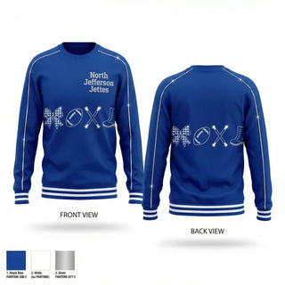 Crew Neck Sweatshirt, North Jefferson Jettes, Spirit Store, Teamtime, Team time, sublimation, custom sports apparel, team uniforms, spirit wear, spiritwear, sports uniforms, custom shirts, team store, custom team store, fundraiser sports, apparel fundraiser
