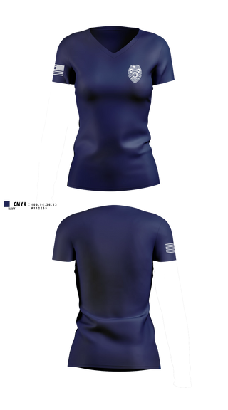 Womens Short Sleeve Vneck Shirt, Cadott Police Department, Police, Teamtime, Team time, sublimation, custom sports apparel, team uniforms, spirit wear, spiritwear, sports uniforms, custom shirts, team store, custom team store, fundraiser sports, apparel fundraiser