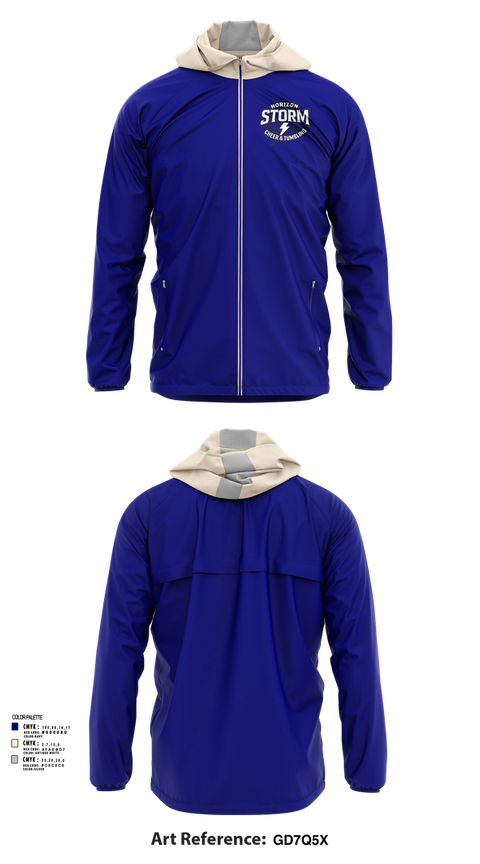 Windbreaker, Horizon Storm, Cheer, Teamtime, Team time, sublimation, custom sports apparel, team uniforms, spirit wear, spiritwear, sports uniforms, custom shirts, team store, custom team store, fundraiser sports, apparel fundraiser