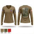 2ID DIVARTY 92722964 Women's Long Sleeve V-neck Shirt - 1
